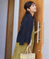 【小倉優子さん着用・洗える・XSサイズ】麻調ピンタックロングワンピース